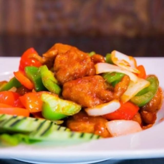 56. Ga Chien Gion Sot Chua Ngot - Sweet & Sour Chicken.