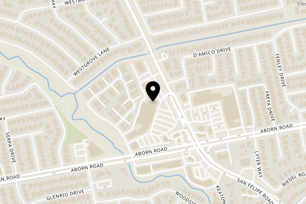 Map showing the location of Golden Bamboo Vegetarian Restaurant on 3245 S White Rd in San Jose